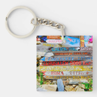 Distance sign key ring