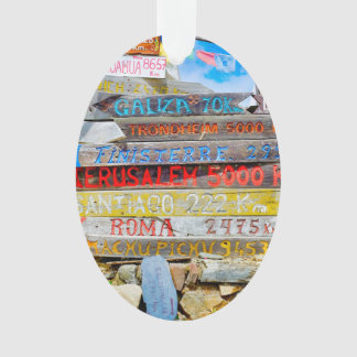 Distance sign ornament