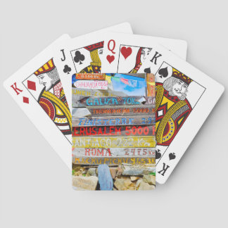Distance sign playing cards