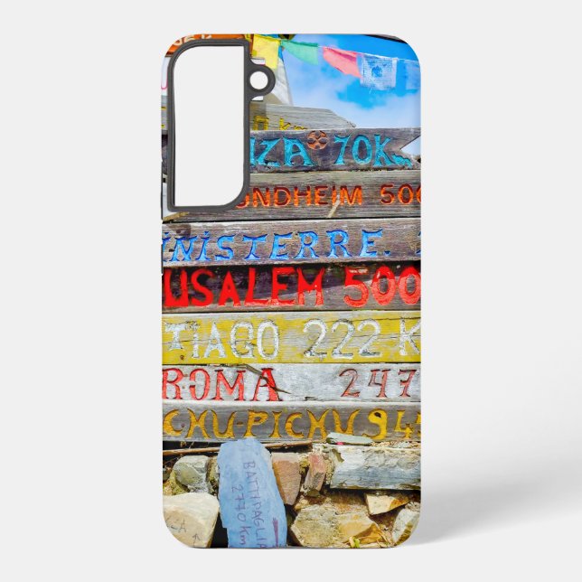 Distance sign samsung galaxy s22+ case (Back)