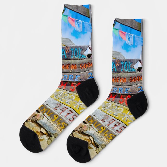 Distance sign socks (Left)