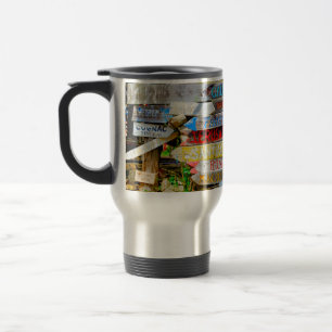 Distance sign travel mug