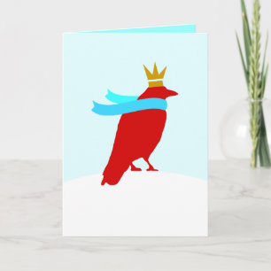 Distancing Crow Holiday Card