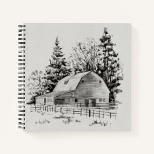 Distant Barn Sketch I Notebook
