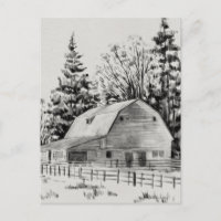 Distant Barn Sketch I