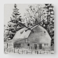 Distant Barn Sketch I