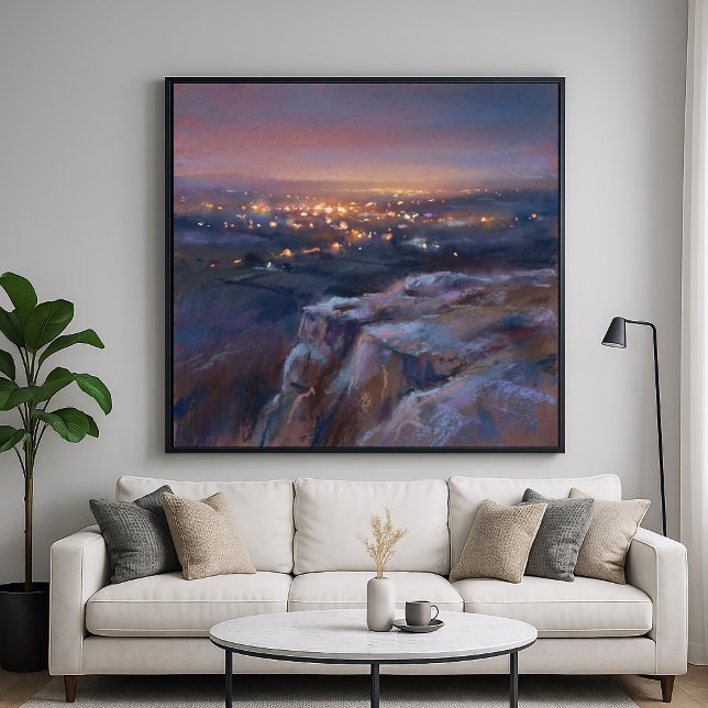 Distant City Lights - Impressionistic Pastel Style Poster (Creator Uploaded)