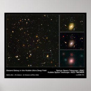Distant Galaxy in the Hubble Ultra Deep Field Poster