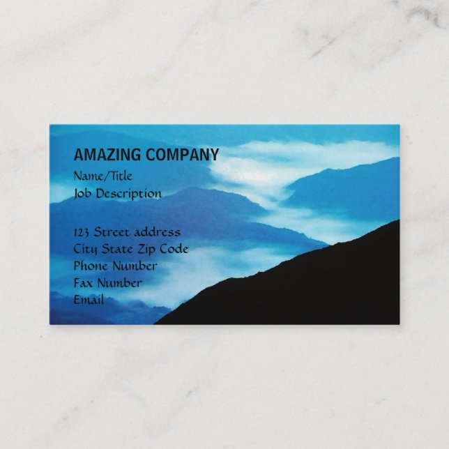 Distant Mountains Business Card (Front)