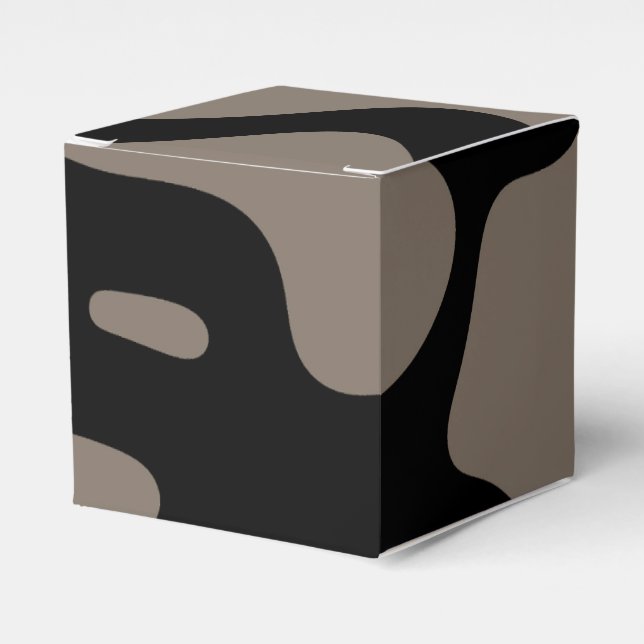 Distant Signals: Abstract Black & Grey Favour Box (Front Side)