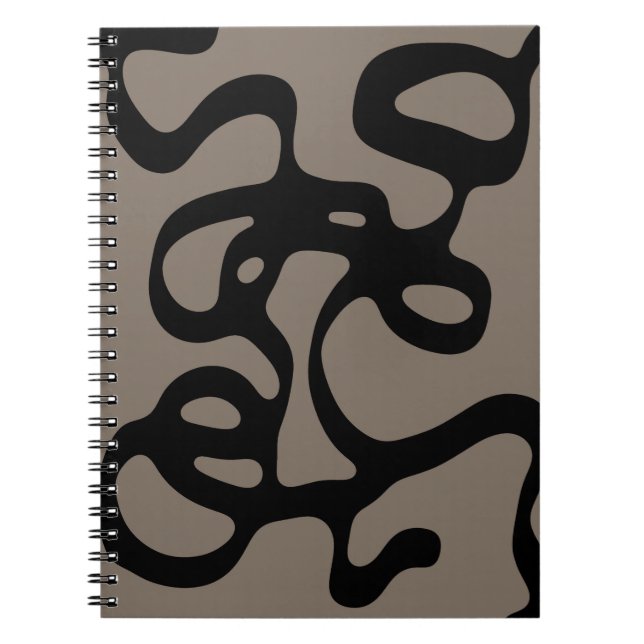 Distant Signals: Abstract Black & Grey Notebook (Front)