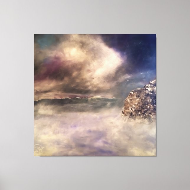 Distant Storms Canvas Print (Front)