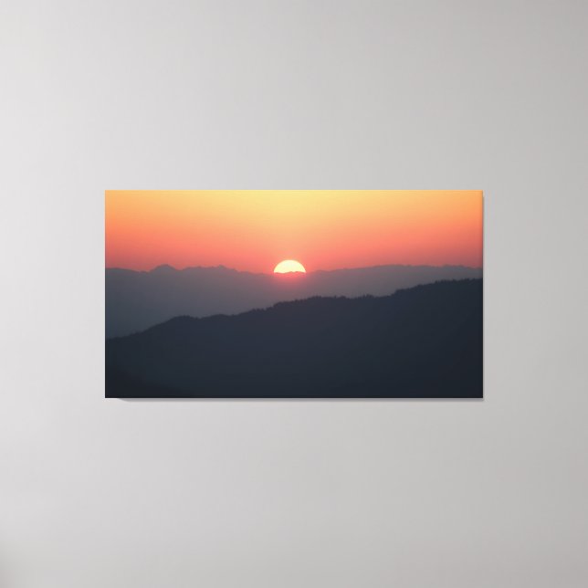 Distant Sunrise Canvas Print (Front)