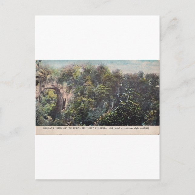 Distant View of "Natural Bridge," Virginia Postcard (Front)