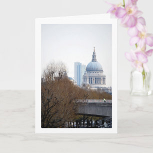 Distant View of St Paul's Cathedral, London Card