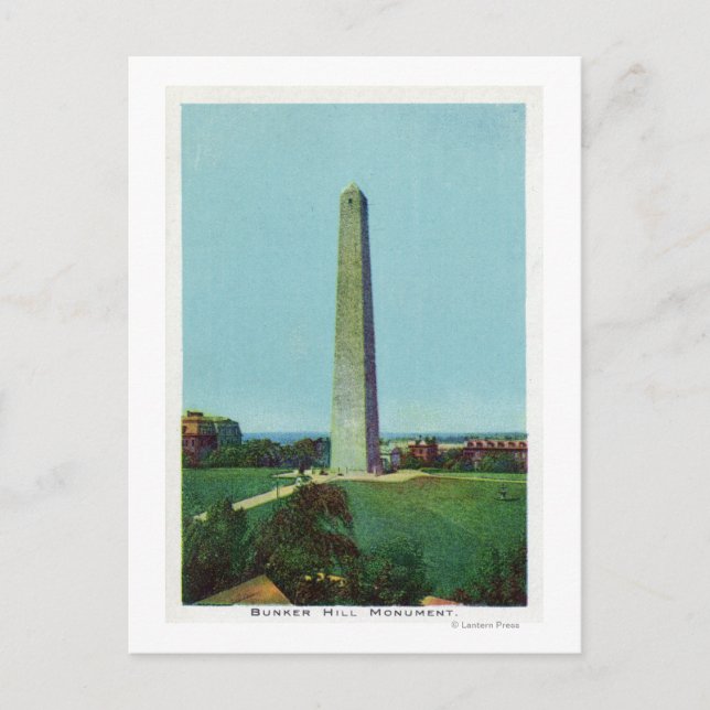 Distant View of the Bunker Monument Postcard (Front)