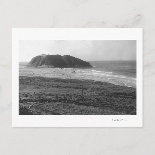 Distant View of the Point Sur Light Station Postcard (Front)