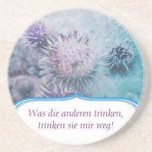Distel Blüte Winterlich Coaster