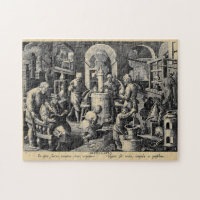 Distillation in an Alchemy Lab Sepia