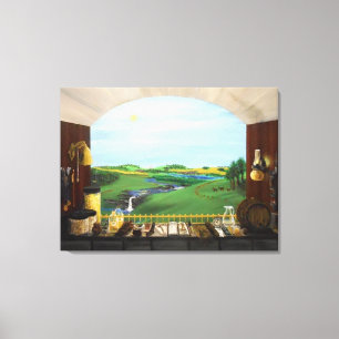 Distillers Window-36x27 gallery canvas Print