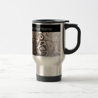 Distinctive Brown Grey Shimmering Snakeskin Effect Travel Mug