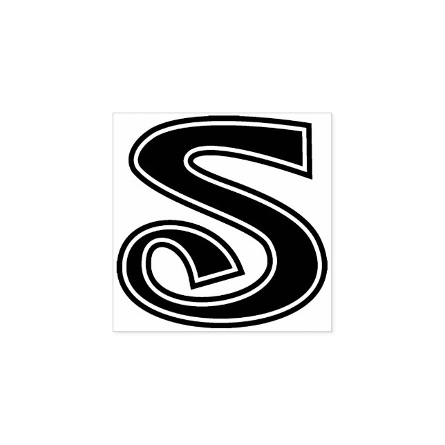 Distinctive Letter "S" Rubber Stamp (Imprint)