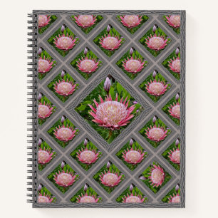 Distinctive Notebook with Lovely Pink Proteas