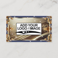Distinctive Ornate Gold Black Royal Blue with Logo