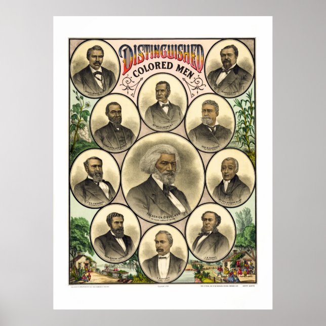 DISTINGUISHED AFRICAN AMERICAN MEN   1883 POSTER (Front)