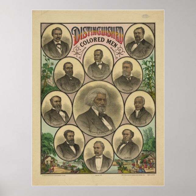 Distinguished Coloured Men Frederick Douglass Poster (Front)