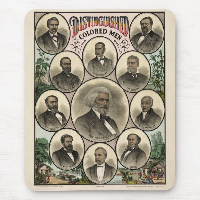 Distinguished coloured men mouse pad (Front)