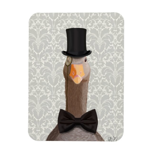 Distinguished Goose Magnet (Vertical)