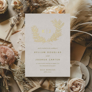 Distinguished Monogram Wedding Gold