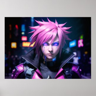 Distopian Cyberpunk Sci-Fi Future Street Punk 01