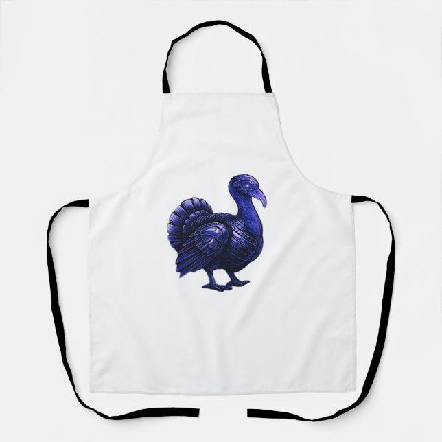 Distopian Turkey Thanksgiving Design Classic T-Shi Apron (Front)