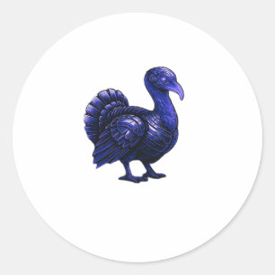 Distopian Turkey Thanksgiving Design Classic T-Shi Classic Round Sticker