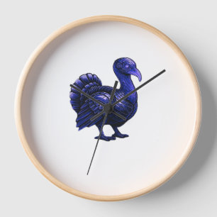 Distopian Turkey Thanksgiving Design Classic T-Shi Clock