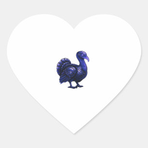 Distopian Turkey Thanksgiving Design Classic T-Shi Heart Sticker