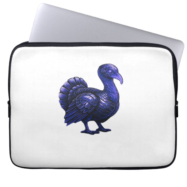 Distopian Turkey Thanksgiving Design Classic T-Shi Laptop Sleeve (Front)