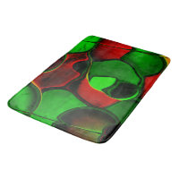 Distorted and strange shapes, red and green colors