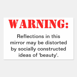 Distorted Beauty Rectangular Sticker