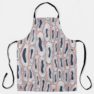 Distorted black holes abstract seamless pattern. c apron