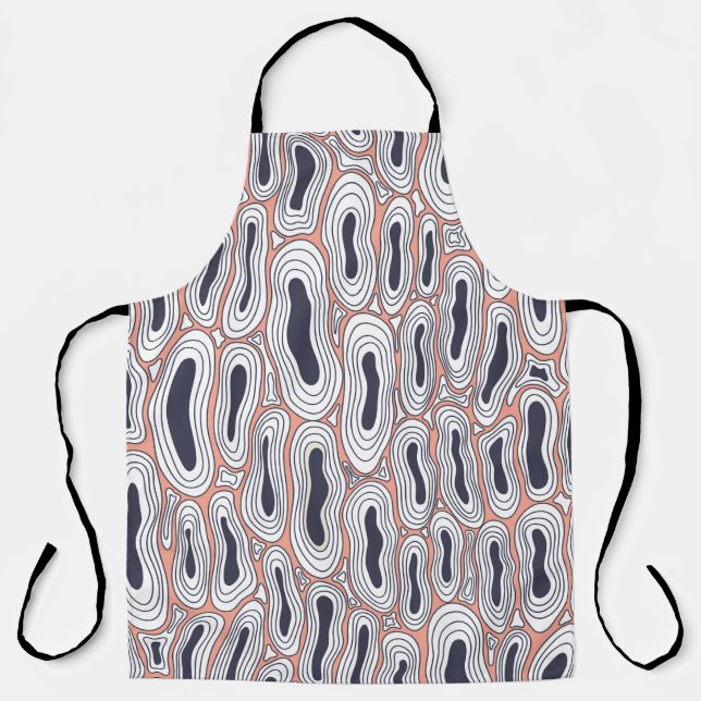 Distorted black holes abstract seamless pattern. c apron (Front)