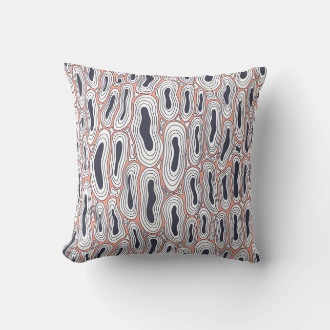 Distorted black holes abstract seamless pattern. c cushion (Front)
