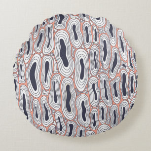 Distorted black holes abstract seamless pattern. c round cushion
