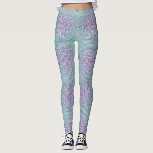 Distorted frame 01.w Lgrey BG Leggings (Front)