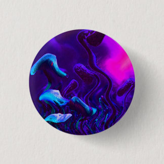 Distorted Mushroom 3 Cm Round Badge