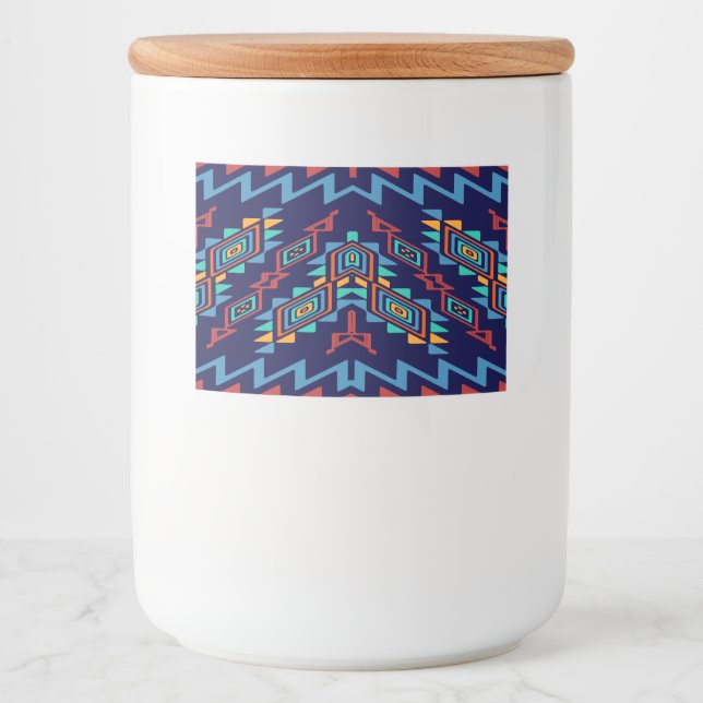 Distorted shapes abstract design food label (Front)