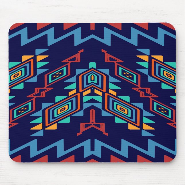 Distorted shapes abstract design mouse mat (Front)