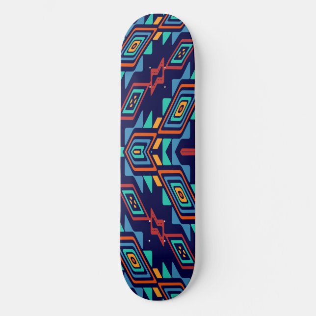 Distorted shapes abstract design skateboard (Front)